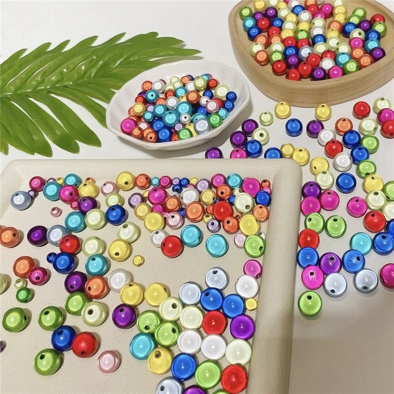 Cuentas redondas acrílicas de fantasía láser reflectante de color al por mayor